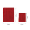 Red ribbon drawstring gift bags in two sizes: a larger bag measuring 15cm x 20cm and a smaller bag measuring 10cm x 12cm.