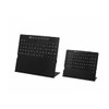 A black aluminium desk calendar featuring a flip display for days and dates, available in two sizes.