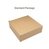 A brown cardboard box with a square shape, designed for packaging and delivery.