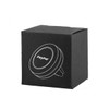 A black box containing a round universal magnetic car mount with a logo on the front.