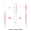 A metal ball pen with a sleek design, featuring a clip and zones for personalisation. The pen is predominantly silver in colour.