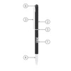 A thin black metal ballpoint pen with a silver clip and a stylus tip, featuring a logo on the barrel.