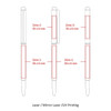 A metal ballpoint pen with a thin twist design, featuring branding and multiple printing zones.