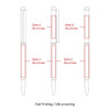 A detailed illustration of the BND71S Clap Stylus Thin Twist Metal Ball Pen, featuring various printing zones.