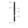 A black metal ball pen with a stylus tip, featuring a sleek design and a logo.