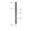 A thin twist metal ball pen in dark grey with a stylus tip, featuring a clip and a branding logo.