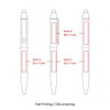 A metal ballpen design with a twist mechanism, featuring a stylus tip. It has a logo space and is outlined in black and silver.