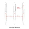 A diagram featuring the BND77 PERI twist metal ball pen, displaying dimensions for pad printing and silk-screening.