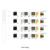 A collection of metal ball pens in various colours including black, white, silver, gold, and chrome. Each option features a logo.