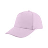 A PU leather baseball cap in a soft lilac colour with a structured design and an adjustable back strap.