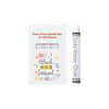 A set of 20 white, dust-free chalk sticks in a multi-coloured box with a playful design and a logo.