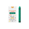 A green chalk stick set in a box, featuring four pieces labelled as "Dust-Free Chalk." The box has playful illustrations.