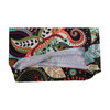 A colourful UPF 50+ perforated ice silk neck gaiter with a vibrant patterned design. It features an inner lining for comfort.