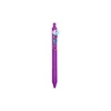 A purple PVC pen featuring a clip and a logo.