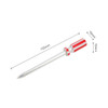 A screwdriver-shaped ballpoint pen in red and silver, measuring 155mm in length and 18mm in diameter.