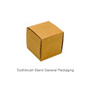 A brown cardboard box with a plain design, intended for packaging a toothbrush stand.