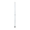 A double-ended pencil and ballpoint pen in white, featuring a sleek design and a logo.