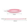 A pink silicone flower tumbler strap with a length of 48.5 cm and width of 1.3 cm, featuring a clasp.