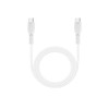 A white 100W fast charging cable featuring USB connectors on both ends and a textured grip.