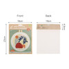 A punch needle coaster kit in various colours, featuring a floral design on the front and plain backing.