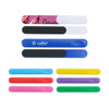 A collection of PS nail files in various colours, including blue, pink, white, red, purple, yellow, and green.