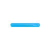A blue nail file with a smooth surface and rounded edges, featuring a logo.