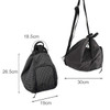 A black and grey checked convertible backpack duffel bag with adjustable straps and multiple compartments.