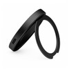 A black magnetic phone and watch charger with a slim, circular stand. It features a USB-C port and a logo.