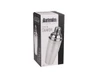 A cocktail shaker in a silver stainless steel finish, packaged in a black box with branding. Holds 700ml.