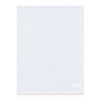 A large, white cotton tea towel with a plain texture, featuring a brand logo.