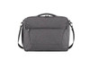 A grey Combi Bag with a front pocket and an adjustable shoulder strap, featuring a logo on the surface.