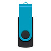 A Helix 4GB Mix & Match Flash Drive featuring a turquoise and black design.