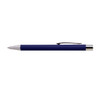 A sleek blue aluminium pen with a silver clip and tip. The design is modern and minimalist, ideal for writing.