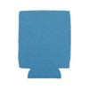 A blue stubby cooler with a seamless design and a logo on it. Suitable for holding drink bottles.