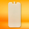 A Cooler Brick in a pale color with a tab design, set against an orange background.