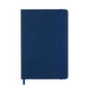 A dark blue Venture A5 Notebook featuring a smooth cover and an elastic band closure.
