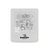 A sliding tile puzzle featuring a black and white illustration of animals in a garden with a sun and rainbow. The puzzle has a logo.