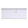 Amaze Tile Ruler Puzzle in white with a grid pattern and measurement markings along one edge. Features a circular cutout.
