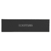 A black gift box featuring a logo on top, designed for the Scriptura pen.