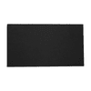 A black rectangular placemat featuring a textured surface. It has a simple design and no visible branding.