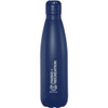 A drink bottle in navy blue, featuring a sleek design and a logo on the front. Capacity of 760ml.