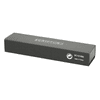 A sleek black box containing the Scriptura Striation Ballpoint Pen, featuring branding and a minimalist design.