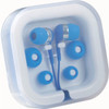 Blue Colour Pop Earbuds packaged in a clear casing with additional ear tips in matching blue hues.