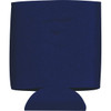 A collapsible 350ml can insulator in navy blue, featuring a round base and simple design, with a logo present.