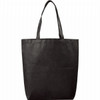 A black non-woven tote bag with two handles and no visible branding.