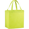 A bright lime green non-woven shopper tote bag with two sturdy handles and a spacious design.