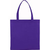 A purple non-woven tote bag with two handles and no visible branding.