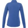 A women's quarter zip jumper in a vibrant blue colour, featuring a fitted design and stylish seam details.
