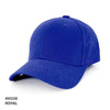 A royal blue heavy brushed cotton cap with a curved brim and a logo.
