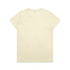 A light cream-coloured T-shirt featuring a plain back and a small logo at the neckline.